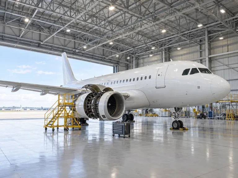 Los hangares de mantenimiento de aeronaves parten de las tareas de reparación
